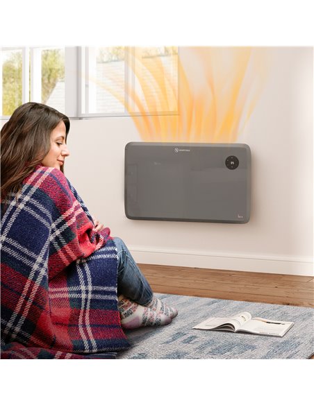 HOMCOM 1200W Electric Convector Heater, Freestanding or Wall Mounted, Space Heater with Adjustable Thermostat, Timer, Grey 820-3 - pic 107845 | FastDaddyshop