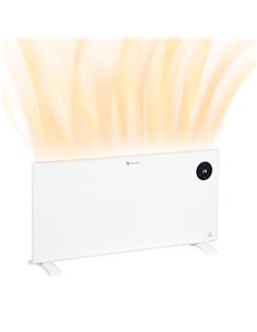 HOMCOM 2000W Electric Convector Heater, Freestanding or Wall Mounted, Space Heater with Adjustable Thermostat, Timer, White 820-