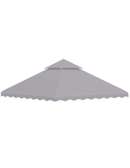 Outsunny 3x3 m Gazebo Canopy Replacement Covers, 2-Tier Gazebo Roof Replacement (TOP ONLY), Light Grey - pic 10785 | FastDaddyshop