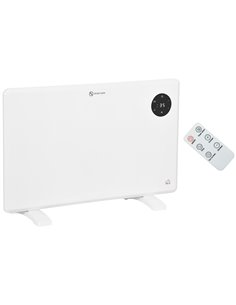 HOMCOM 1200W Electric Convector Heater, Freestanding or Wall Mounted, Space Heater with Adjustable Thermostat, Timer, White 820-