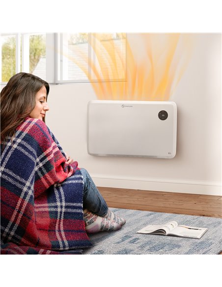 HOMCOM 1200W Electric Convector Heater, Freestanding or Wall Mounted, Space Heater with Adjustable Thermostat, Timer, White 820- - pic 107872 | FastDaddyshop
