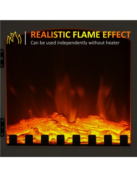 HOMCOM 1kW-2kW Vintage Electric Fireplace Heater - White 820-428V70WT - pic 107905 | FastDaddyshop