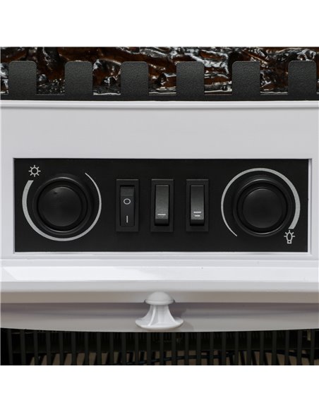 HOMCOM 1kW-2kW Vintage Electric Fireplace Heater - White 820-428V70WT - pic 107908 | FastDaddyshop