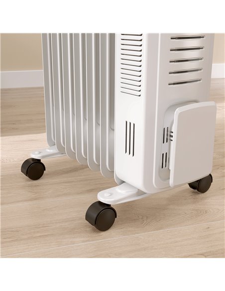 HOMCOM 1500W Quiet Oil Filled Radiator, 7 Fin Energy Efficient Portable Electric Heater with 3 Heat Settings, Adjustable Thermos - pic 107935 | FastDaddyshop