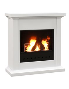 HOMCOM Bioethanol Fire Heater, with Mantelpiece - White 820-399V00WT