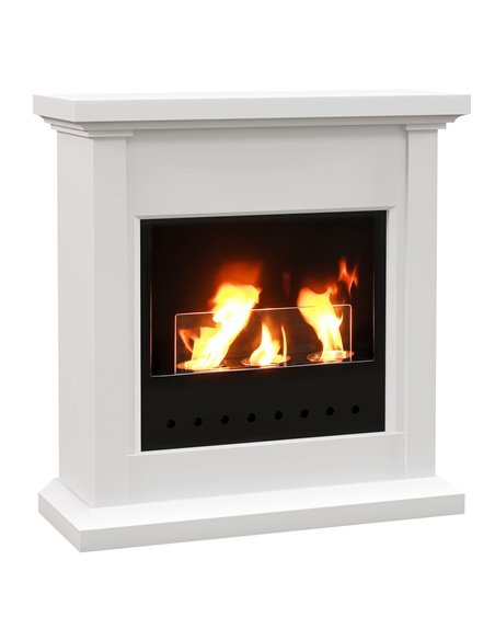 HOMCOM Bioethanol Fire Heater, with Mantelpiece - White 820-399V00WT - pic 107936 | FastDaddyshop