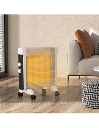 HOMCOM 2kW Electric Heater, 10-45℃ Temperature - White 820-415V70WT
