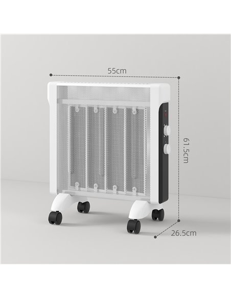 HOMCOM 2kW Electric Heater, 10-45℃ Temperature - White 820-415V70WT - pic 107992 | FastDaddyshop