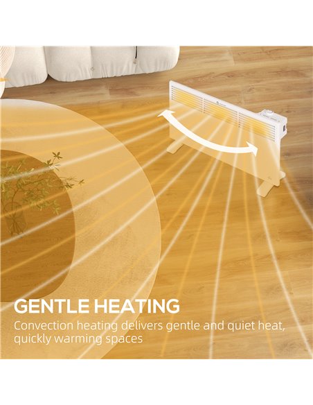 HOMCOM 1500W Convector Heater - White 820-420V70WT - pic 108011 | FastDaddyshop