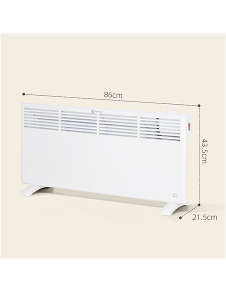 HOMCOM 2000W Convector Heater - White 820-420V71WT - pic 108019 | FastDaddyshop