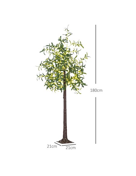 HOMCOM 300 LED Light Decorative Artificial Olive Tree - Green 830-911V70GN - pic 108055 | FastDaddyshop