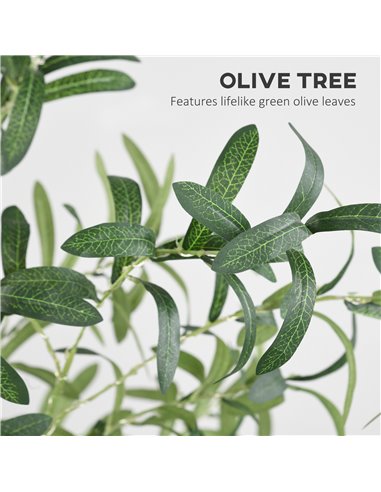 HOMCOM 300 LED Light Decorative Artificial Olive Tree - Green 830-911V70GN