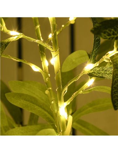 HOMCOM 300 LED Light Decorative Artificial Olive Tree - Green 830-911V70GN