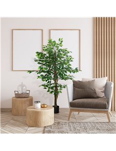 HOMCOM 150cm Artificial Tree, Indoor Outdoor Fake Ficus with Pot for Home Office Living Room Decor 830-799V00GN 2