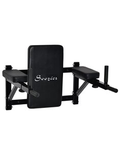 HOMCOM Wall Mounted Dip Station Knee Leg Raise Chin Up Pull Up Rack Home Gym Fitness Exercise Workout Bars New B1-0121