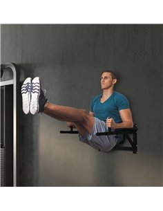 HOMCOM Wall Mounted Dip Station Knee Leg Raise Chin Up Pull Up Rack Home Gym Fitness Exercise Workout Bars New B1-0121 2