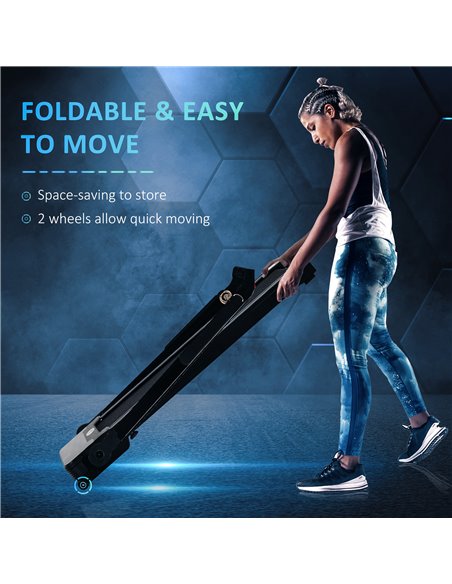 HOMCOM Folding Treadmill, 1.85HP Installation-Free Walking Jogging Running Machine, 12KM/H with 12 Pre-Programs and LED Display  - pic 108138 | FastDaddyshop