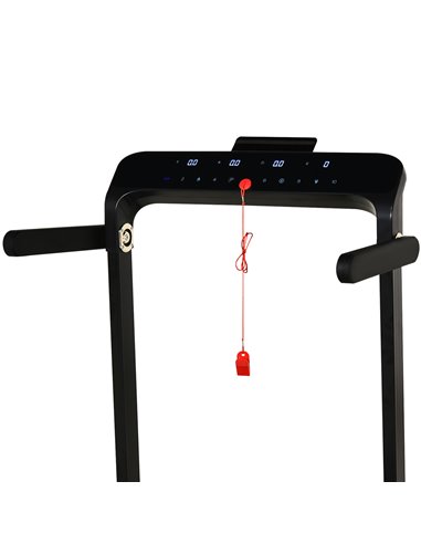 HOMCOM Folding Treadmill, 1.85HP Installation-Free Walking Jogging Running Machine, 12KM/H with 12 Pre-Programs and LED Display 