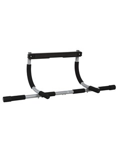 HOMCOM Pull-Up Bar for Doorway, Home Fitness Door Horizontal Bar Push up Bar for Indoor Gym Upper Body Workout, Grey A91-103