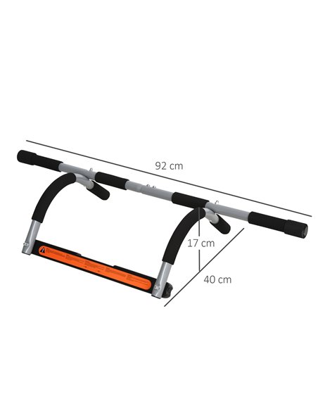 HOMCOM Pull-Up Bar for Doorway, Home Fitness Door Horizontal Bar Push up Bar for Indoor Gym Upper Body Workout, Grey A91-103 - pic 108145 | FastDaddyshop
