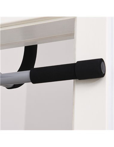 HOMCOM Pull-Up Bar for Doorway, Home Fitness Door Horizontal Bar Push up Bar for Indoor Gym Upper Body Workout, Grey A91-103