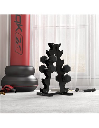 HOMCOM 2x4kg Rubber Dumbbell Sports Hex Weights Sets Home Gym Fitness Hexagonal Dumbbells Kit Weight Lifting Exercise A91-015V01
