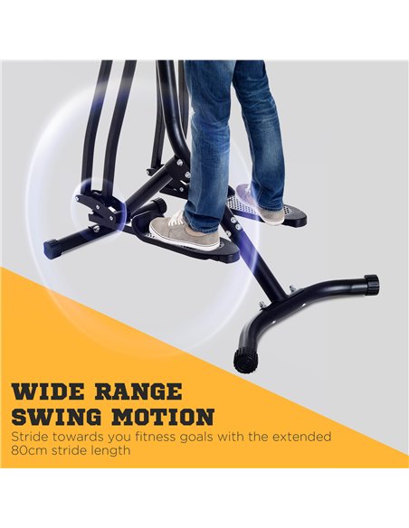HOMCOM Air Walker Glider, Cross Trainer Fitness Machine, with LCD, for Home Gym, Black A90-137BK - pic 108272 | FastDaddyshop