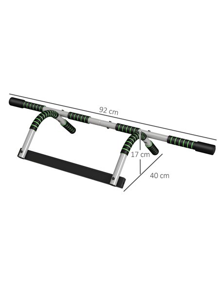 HOMCOM Pull-Up Bar for Doorway, Home Fitness Door Horizontal Bar Push up Bar for Indoor Gym Upper Body Workout, Green A91-103V02 - pic 108280 | FastDaddyshop