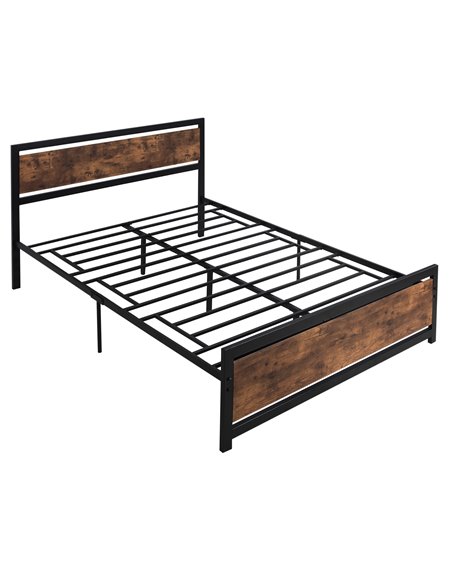 HOMCOM King Size Metal Bed Frame with Headboard & Footboard, Strong Slat Support Full Bed Frame w/ Underbed Storage Space, Bedro - pic 108476 | FastDaddyshop