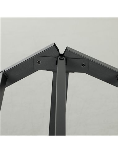 HOMCOM Industrial-Style Single Bed Frame - Black/Brown 831-869V00RB