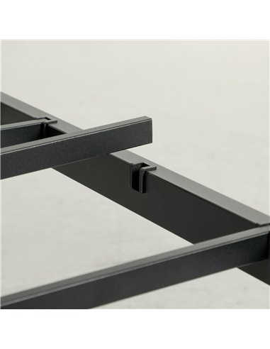 HOMCOM Industrial-Style Single Bed Frame - Black/Brown 831-869V00RB