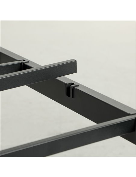 HOMCOM Industrial-Style Single Bed Frame - Black/Brown 831-869V00RB - pic 108682 | FastDaddyshop