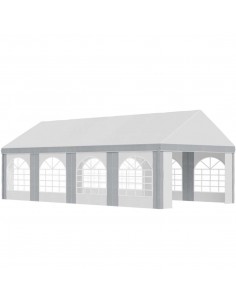 Outsunny 8x4m Marquee Gazebo with Sides, Eight Windows and Double Doors