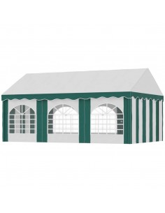 Outsunny 6 x 4m Garden Gazebo with Sides, Six Windows and Double Doors
