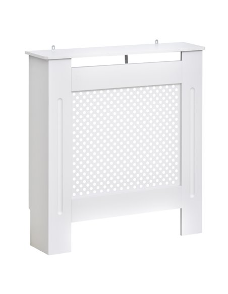 HOMCOM Wooden Radiator Cover Heating Cabinet Modern Home Furniture Grill Style  White Painted (Small) 820-061 - pic 108791 | FastDaddyshop