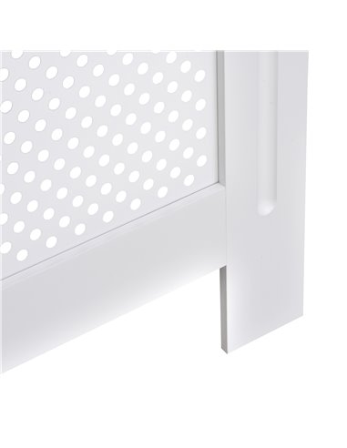 HOMCOM Wooden Radiator Cover Heating Cabinet Modern Home Furniture Grill Style  White Painted (Small) 820-061