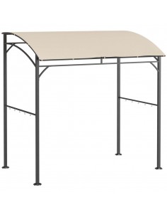 Outsunny 2.2 x 1.5 m BBQ Garden Grill Gazebo Tent,  with Metal Frame, Curved Canopy, Beige