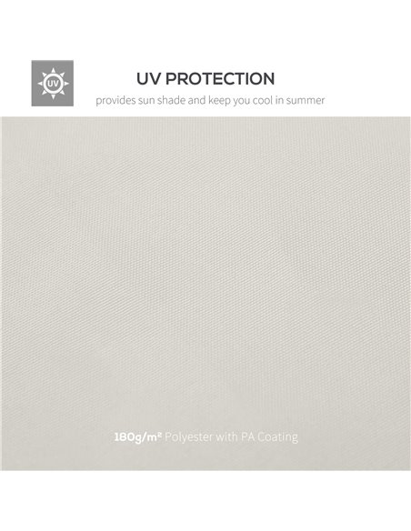 Outsunny 3 x 3(m) Gazebo Canopy Roof Top Replacement Cover Spare Part Cream White (TOP ONLY) - pic 10887 | FastDaddyshop