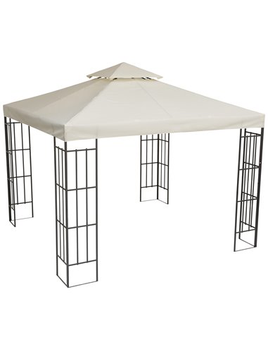 Outsunny 3 x 3(m) Gazebo Canopy Roof Top Replacement Cover Spare Part Cream White (TOP ONLY)