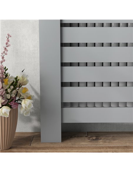 HOMCOM 95.5H x 111Wcm Radiator Cover, with Drawer - Grey 820-398V01GY - pic 108898 | FastDaddyshop
