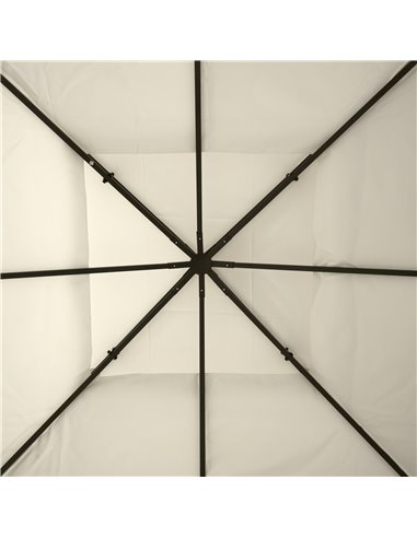 Outsunny 3 x 3(m) Gazebo Canopy Roof Top Replacement Cover Spare Part Cream White (TOP ONLY)