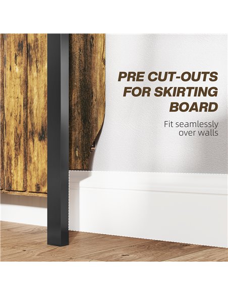 HOMCOM 93 x 119cm Rustic-Look Radiator Cover - Brown/Black 820-397V00BN - pic 108905 | FastDaddyshop