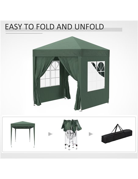 Outsunny Pop Up Gazebo Canopy, size (2 x 2m)-Green - pic 10896 | FastDaddyshop