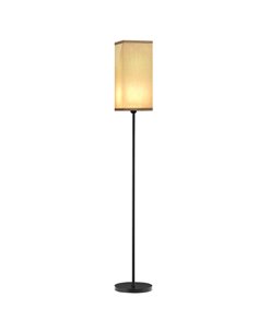 HOMCOM Floor Lamp, Modern Standing Lamp with Linen Shade, Tall Lamps for Living Room, Bedroom, with Foot Switch, Bulb not Includ