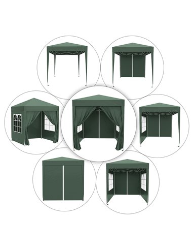 Outsunny Pop Up Gazebo Canopy, size (2 x 2m)-Green