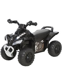 HOMCOM No Power Kids Ride on Toy Foot-to-Floor Sliding Quad for 18-36 Months, Black 370-096BK