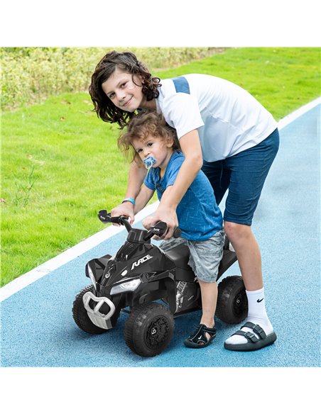 HOMCOM No Power Kids Ride on Toy Foot-to-Floor Sliding Quad for 18-36 Months, Black 370-096BK - pic 109035 | FastDaddyshop