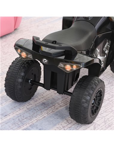 HOMCOM No Power Kids Ride on Toy Foot-to-Floor Sliding Quad for 18-36 Months, Black 370-096BK