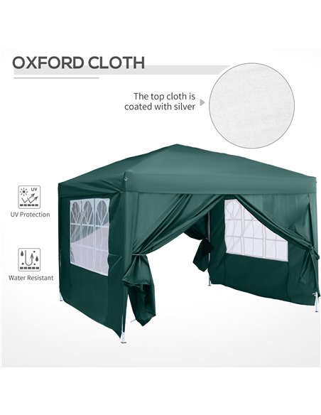Outsunny Pop Up Gazebo Marquee, size(3m x 3m)-Green - pic 10920 | FastDaddyshop