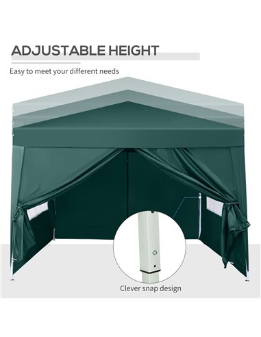 Outsunny Pop Up Gazebo Marquee, size(3m x 3m)-Green